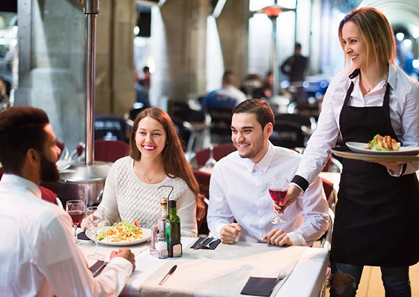 inside a restaurant